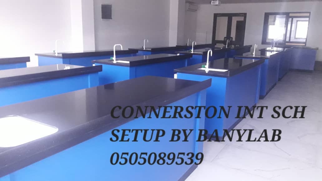 Branded Cornerstone International School laboratory setup by Banylab