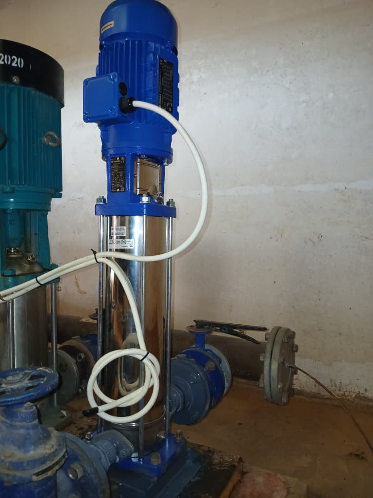 Vertical motive pump and valves installed at Sekyere Hemmang